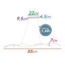 Ver imagem 2 de Lustre Pendente Twine BRANCO Led Integrado 15w Quality Moderno Curvas Ondas St1348
