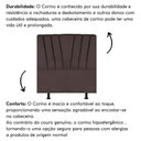 Ver imagem 5 de Cabeceira Solteiro Cama Box Estofada 100 Cm Lile Corino Marrom