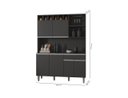 Ver imagem 2 de Kit Cozinha Compacta Alice 130cm C/6 Portas 1 Gaveta - Ajl Móveis Cinza