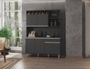Ver imagem 5 de Kit Cozinha Compacta Alice 130cm C/6 Portas 1 Gaveta - Ajl Móveis Cinza