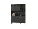 Ver imagem 1 de Kit Cozinha Compacta Alice 130cm C/6 Portas 1 Gaveta - Ajl Móveis Cinza