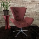 Ver imagem 2 de Kit Duas Poltronas Giratória Elegance Jacquard:vinho