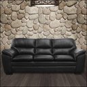 Ver imagem 1 de Sofá de Couro Connor 3 Lugares - Preto