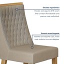 Ver imagem 5 de Kit de 4 Cadeiras para Sala de Jantar Luna Bege/Cinamomo/Veludo