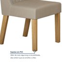 Ver imagem 6 de Kit de 4 Cadeiras para Sala de Jantar Luna Bege/Cinamomo/Veludo