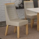Ver imagem 4 de Kit de 4 Cadeiras para Sala de Jantar Luna Bege/Cinamomo/Veludo