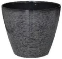 Ver imagem 1 de Vaso para Plantas de Polietileno Alto Brilho (liso/cinza-escuro)