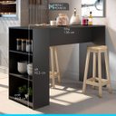 Ver imagem 2 de Balcão de Cozinha Americana 136 x 92 x 49 Cm Ilha MDP Cinza Vulcano 0565 - MENU