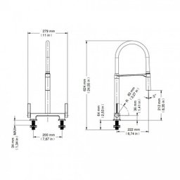 Misturador para cozinha bica alta Doc preto - 00738757 Docol - 3
