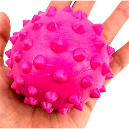 Brinquedo Cachorro Bolinha Maciça E Cravo 60mm: Rosa - 3