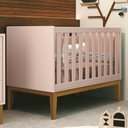 Ver imagem 2 de Berço Mini Cama Classic Rosa Fosco Pés Amadeirado com Colchão D18 - Reller Móveis