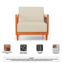 Ver imagem 6 de Kit 02 Poltronas e 01 Sofá Samoa Madeira Maciça com Cordas Náutica Linho Pérola - Abmaza