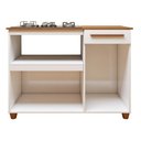 Ver imagem 6 de Balcão Cooktop Chicago 5 Bocas 1 Porta 1 Gaveta Kaiki:Branco