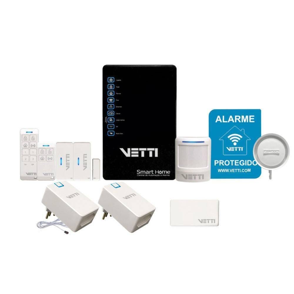 SmartHome Kit Vetti Sistema de Automação e alarme pelo aplicativo no celular