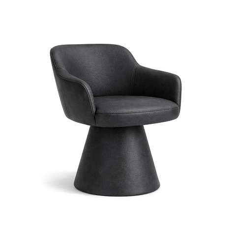 Cadeira de Mesa de Jantar Jade Base Cone Giratória Corano Preto - Nexta Casa