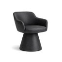 Ver imagem 1 de Cadeira de Mesa de Jantar Jade Base Cone Giratória Corano Preto - Nexta Casa