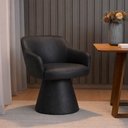 Ver imagem 2 de Cadeira de Mesa de Jantar Jade Base Cone Giratória Corano Preto - Nexta Casa