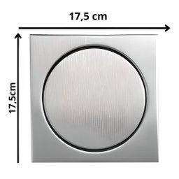 Ralo Inox 17,5 X 17,5 Select Grelha com Caxilho - Mozaik - 3
