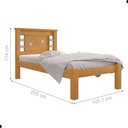 Ver imagem 4 de Cama de Solteiro Luna Naturalle Off White Estrutura MDF Marrom Framar