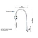 Ver imagem 4 de Torneira de Cozinha Flexível Parede Metal Cromado Fc-12