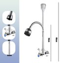 Ver imagem 7 de Torneira de Cozinha Gourmet Flexível de Parede Abs Cromada Fc-12