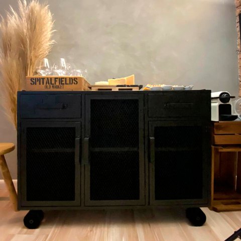 Balcão Buffet Bronx - Estilo Industrial em Ferro