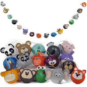 Luminária Infantil Bichinhos Cormilu Led, À Pilha, 20 Bolas, 2.8m