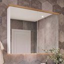 Ver imagem 1 de Armário de Banheiro 90cm 02 Portas com Espelho Ref 910 Cewal - Branco/Itapuã
