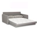 Ver imagem 1 de Sofá-Cama com Colchão de Casal, 2 Lugares, Linho Cinza