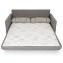 Ver imagem 3 de Sofá-Cama com Colchão de Casal, 2 Lugares, Linho Cinza
