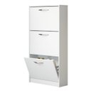 Ver imagem 2 de Sapateira com 3 Portas Basculante 127x64cm MDP Branco 1035 Prime