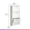 Sapateira com 3 Portas Basculante 127x64cm Mdp Branco 1035 Prime - 4