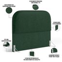Ver imagem 5 de Cabeceira Cama Box Casal 140cm Lanna com Puff Recamier Doha W01 Couríssimo Verde - Lyam Decor