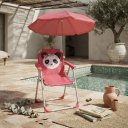 Ver imagem 5 de Cadeira Infantil Praia Piscina com Guarda Sol Vermelha Panda