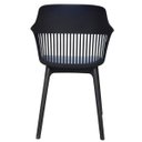 Ver imagem 5 de Kit 3 Cadeiras Marcela Montreal em Polipropileno Assento Estofado Preto