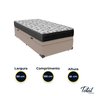 Cama Box Baú Solteiro Bege e Colchão Iso 100 D33 Ortobom - 3