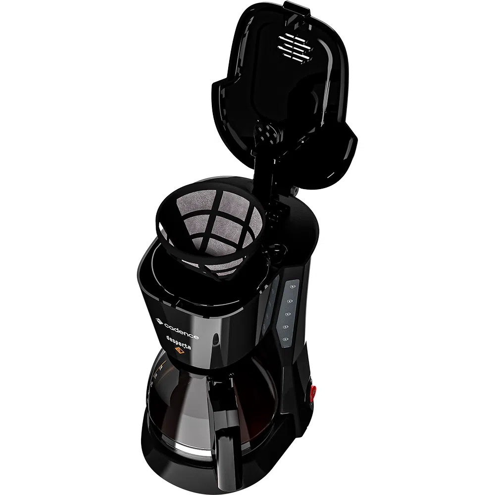 Cafeteira Elétrica Preta Jarra de Vidro 750ml Cadence Desperta Contrast Caf338 - 600w/127v - 6