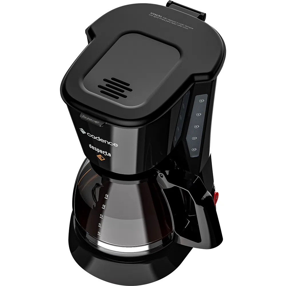 Cafeteira Elétrica Preta Jarra de Vidro 750ml Cadence Desperta Contrast Caf338 - 600w/127v - 5