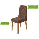 Ver imagem 3 de Conjunto Sala de Jantar Mesa Sintonia 160 Tampo Vidro Off White com 6 Cadeiras Luar - Lopas Amendoa