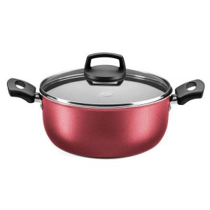 Caçarola Aluminio Tampa Vidro Antiaderente Cereja nr. 20 cód. 8942 MTA