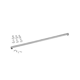 Barra Aço Inox com 6 Ganchos 40cm Top Pratic Brinox cód. 2200/140 - 2