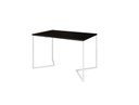 Ver imagem 3 de Mesa Industrial Base Ferro Branco em V Tampo 137x90 Preto 4 Cadeiras Eames Assento Preto Ferro Bra