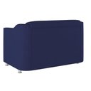 Ver imagem 3 de Namoradeira Tilla Sala de Estar Tecido Suede – Balaqui Decor Cor:azul Marinho