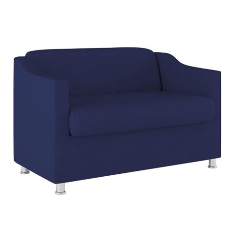 Namoradeira Tilla Sala de Estar Tecido Suede – Balaqui Decor Cor:azul Marinho