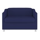 Ver imagem 4 de Namoradeira Tilla Sala de Estar Tecido Suede – Balaqui Decor Cor:azul Marinho