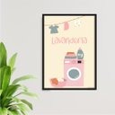 Ver imagem 1 de Quadro Decorativo De Lavanderia 45x34cm:Madeira preta