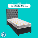 Ver imagem 4 de Conjunto Cama Box Cinza Solteiro + Colchão D20 D20 Inducol + Cabeceira