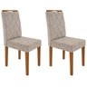 Kit 2 Cadeiras Isabela para Sala e Cozinha Ype / Bege Claro Wd 22 - New Ceval - 1
