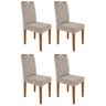 Kit 4 Cadeiras Isabela para Sala e Cozinha Ype / Bege Claro Wd 22 - New Ceval - 1