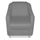 Ver imagem 2 de Poltrona Cadeira Decorativa Catar Suede Cinza Luxo Sala de Estar Recepção Quarto - AM Decor